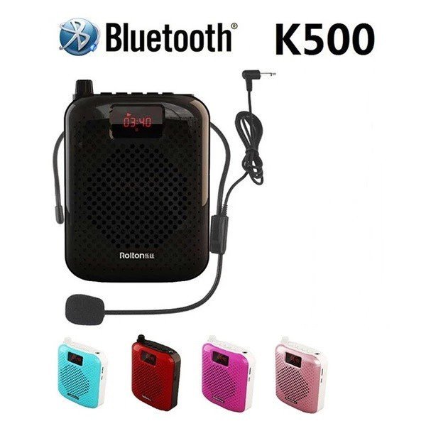 Rolton K500 เครื่องขยายเสียงลําโพงบลูทูธไมโครโฟนสําหรับโรงเรียนครู Cikgu Sekolah ห้องเรียน