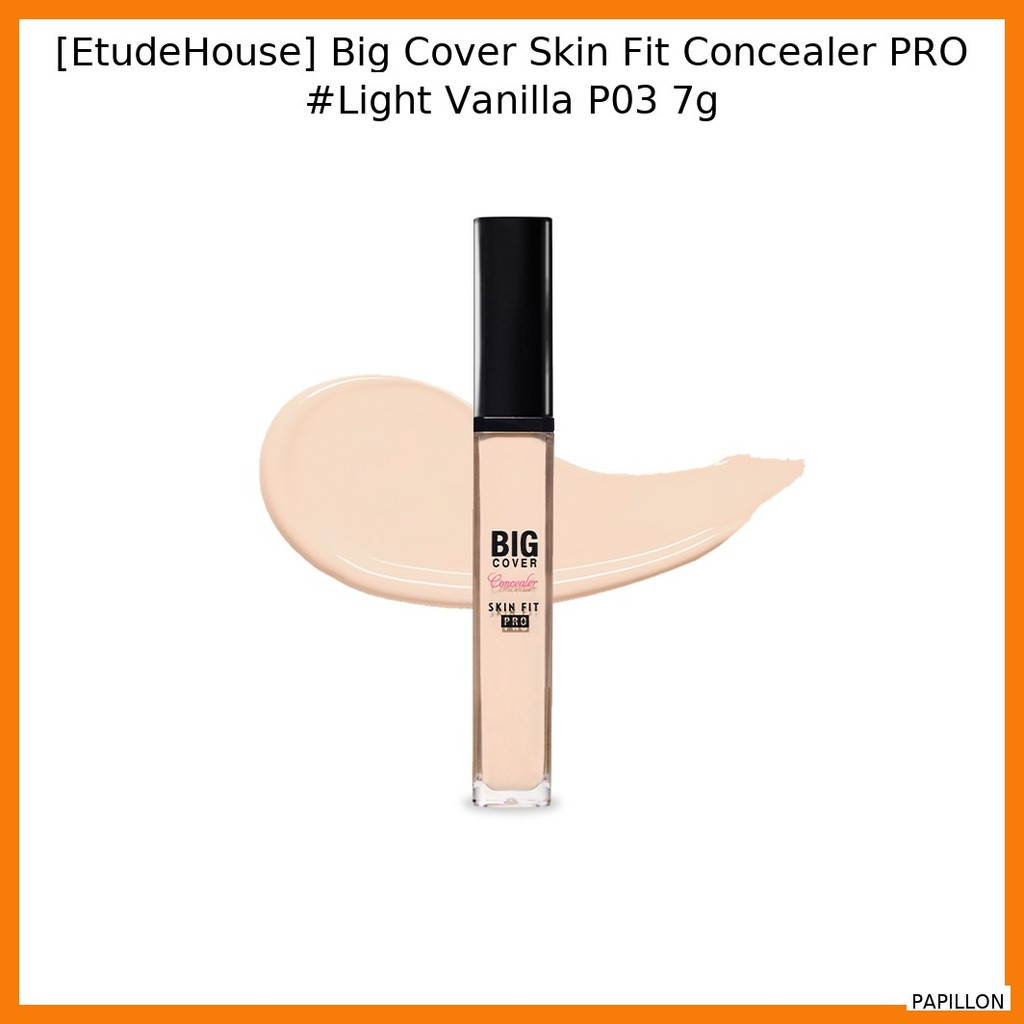 [EtudeHouse] คอนซีลเลอร์ Big Cover Skin Fit PRO #Light Vanilla P03 7g / คอนซีลเลอร์เกาหลี / Full Cov