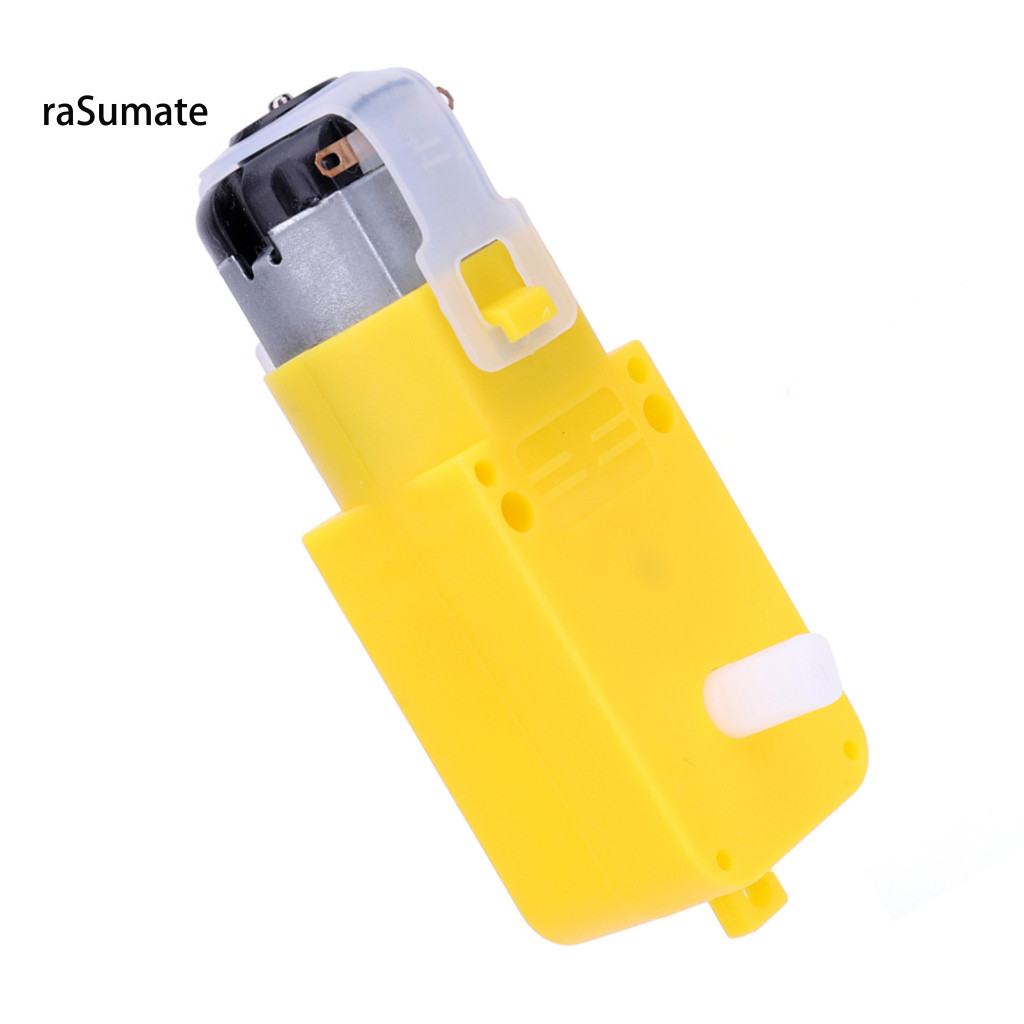 <rasumate> Compact Gear Motor Robot Gear Motor เพลาคู่แรงบิดสูง Tt Gear Motor 3v-12v สําหรับ Diy Rob