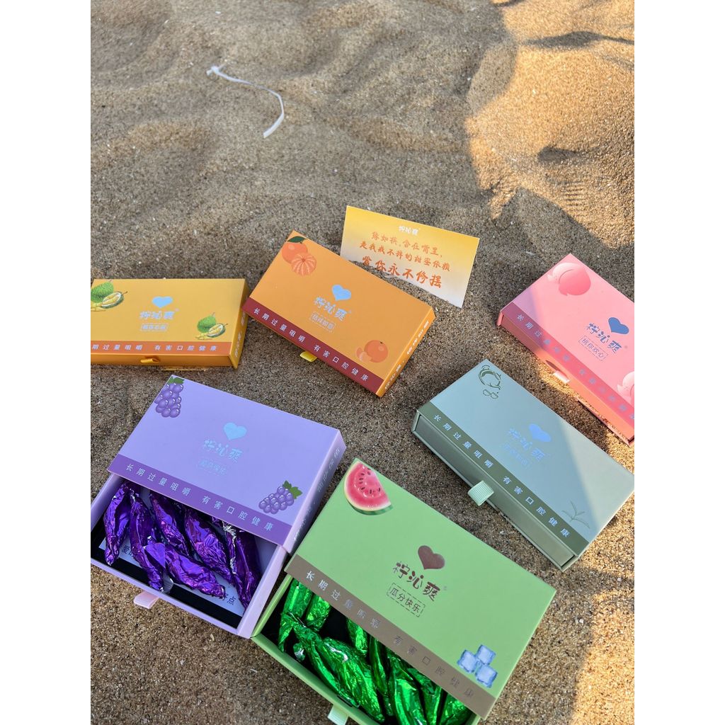 ลูกปัดยอดนิยม Durian Penang และ Peach Penang ในกล่องของขวัญแบบหรูหรา