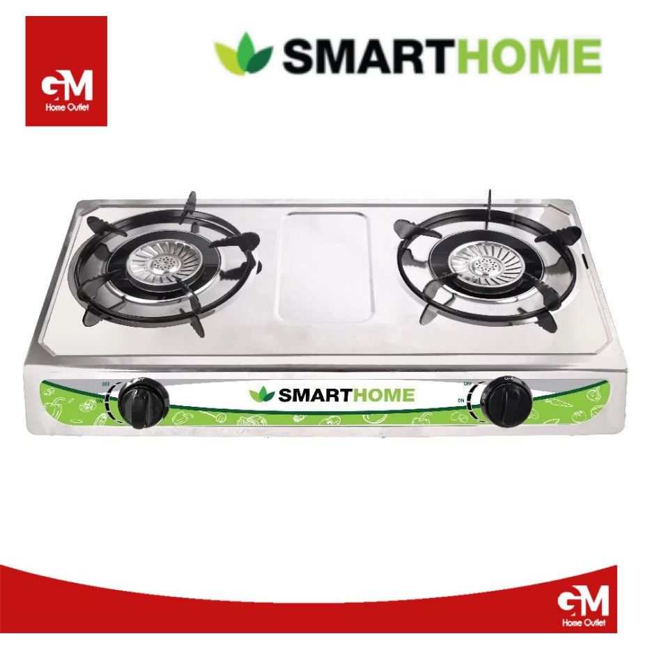 Smarthome เตาแก๊สสแตนเลสหัวคู่ รุ่น SM-GA2H-03