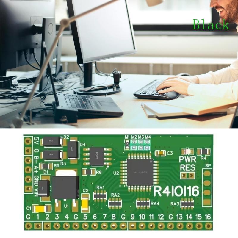 สีดํา 16CH 5 in 1 Modbus Rtu ดิจิตอล IO โมดูลการสลับอินพุต RS485 NPN DI-DO Pin