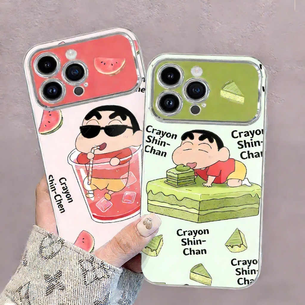 เคสโทรศัพท์ลายการ์ตูนเครยอนชินจัง พร้อมสายคล้องคอ ใช้ได้กับ iPhone 11/13/14/15 Pro/16/17 Pro/16 Pro 