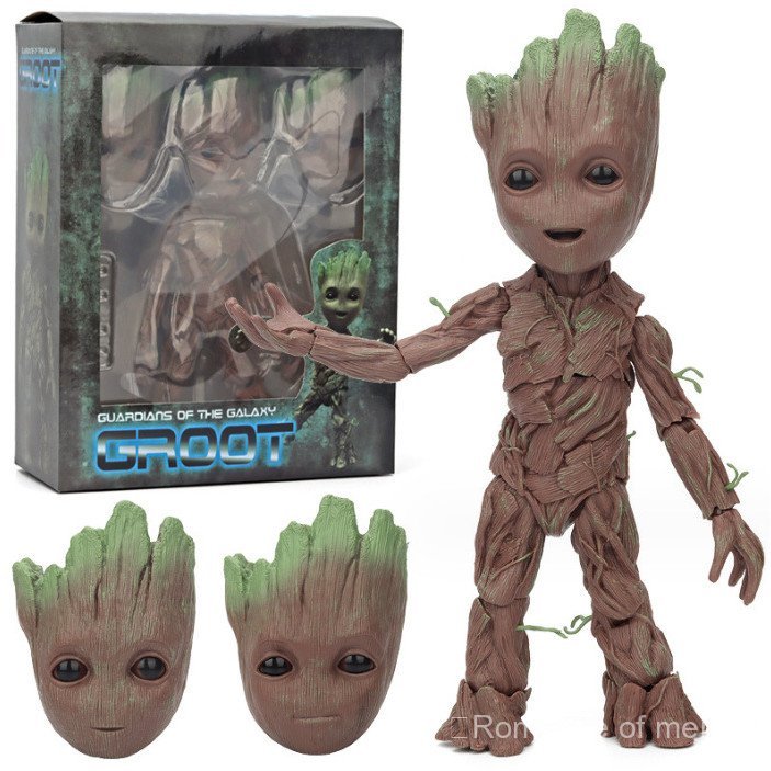 [จัดส่งในวันเดียวกัน] Galaxy Guard Little Tree Man groot groot Baby Joint Movable Model Boxed Decora