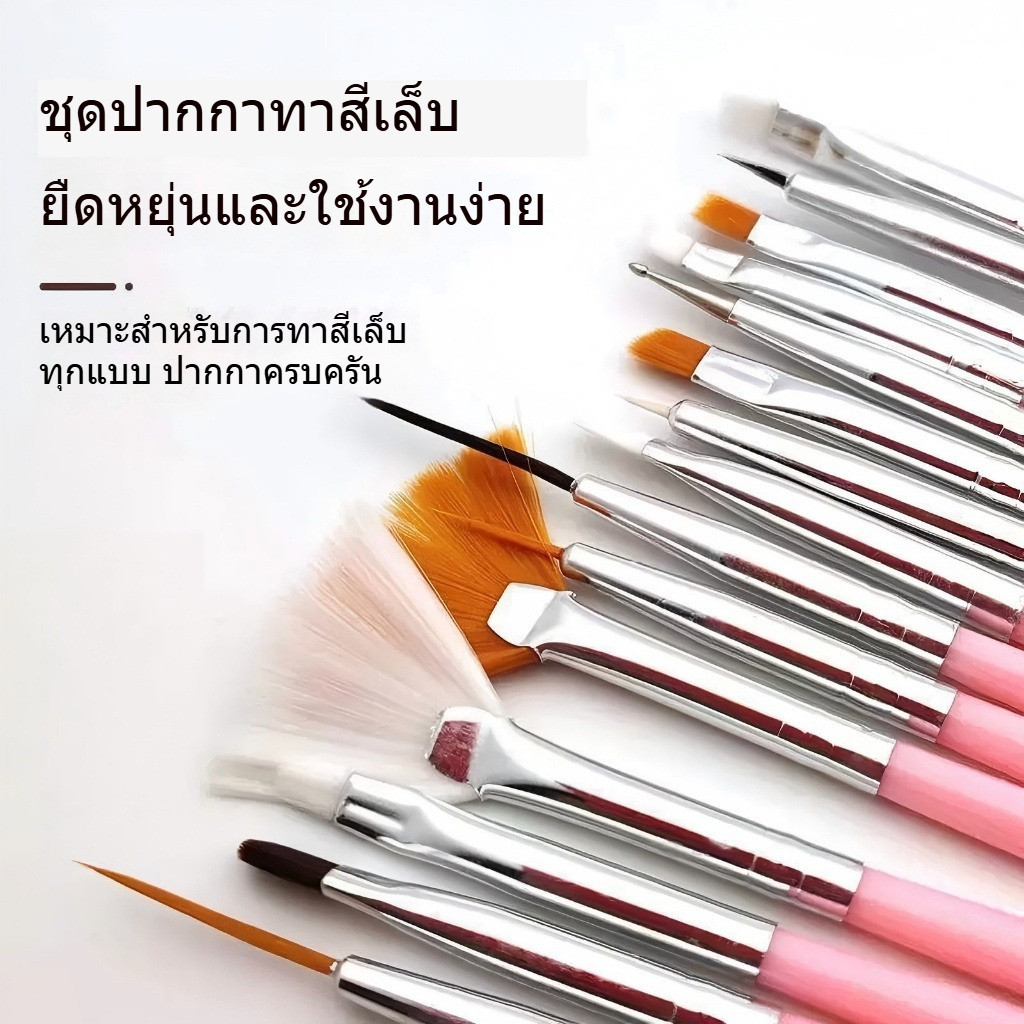 ชุดปากกาแต่งเล็บ 15 เส้น มีปากกาแต่งเล็บ ปากกาวาดรูป ปากกาเงินกลางคืน ปากกาเขียนเส้น รวมทั้งหมด ปากกาฟังก์ชั่น