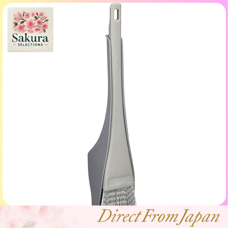 Yamazaki Industry Broom and Dustpan Set for Balcony, Gutter, and Narrow Spaces Cleaning