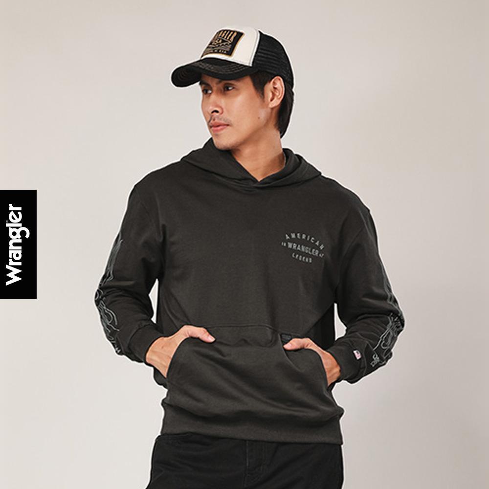 WRANGLER เสื้อฮู้ดดี้ผู้ชาย คอลเลคชั่น Biker Look รุ่น WR F425MHODN30 สีเทา