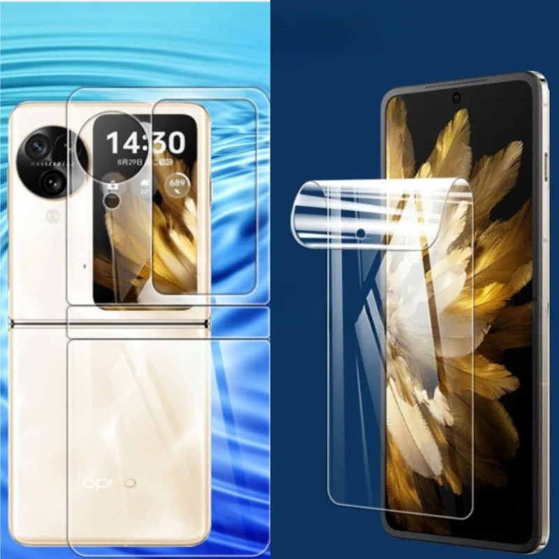 3in1 Hydrogel ฟิล์มสําหรับ OPPO ค้นหา N3 Flip Find N2 Flip Ultra-Clear Hydrogel ฟิล์มพับหน้าจอป้องกั