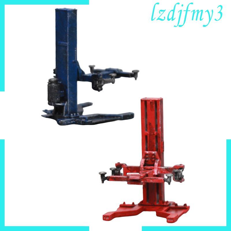[Lzdjlmy3] Miniature Crane Lift 1/64 Scale Car Lift Model Vehicle Lift Diorama Micro Scene Display M