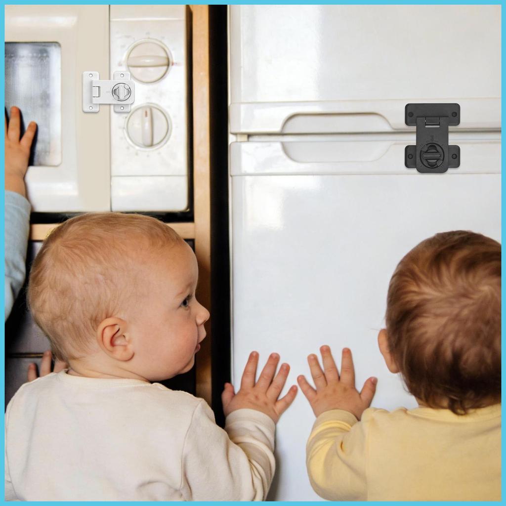 ล็อคตู้เย็นเด็กหลักฐานไม่มีการเจาะสลักความปลอดภัยตู้เย็นเตาอบล็อคความปลอดภัยของเด็กสําหรับตู้ครัวบ้าน muadegth - รูปที่ 6