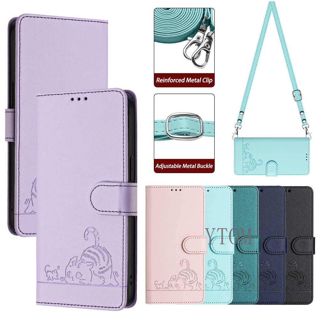 เคสโทรศัพท์สําหรับ ZTE ใบมีด A76 V70 MAX Vita A75 A73 V50 V60 A53 A52 Plus 4G 5G แมวน่ารักช่องใส่การ