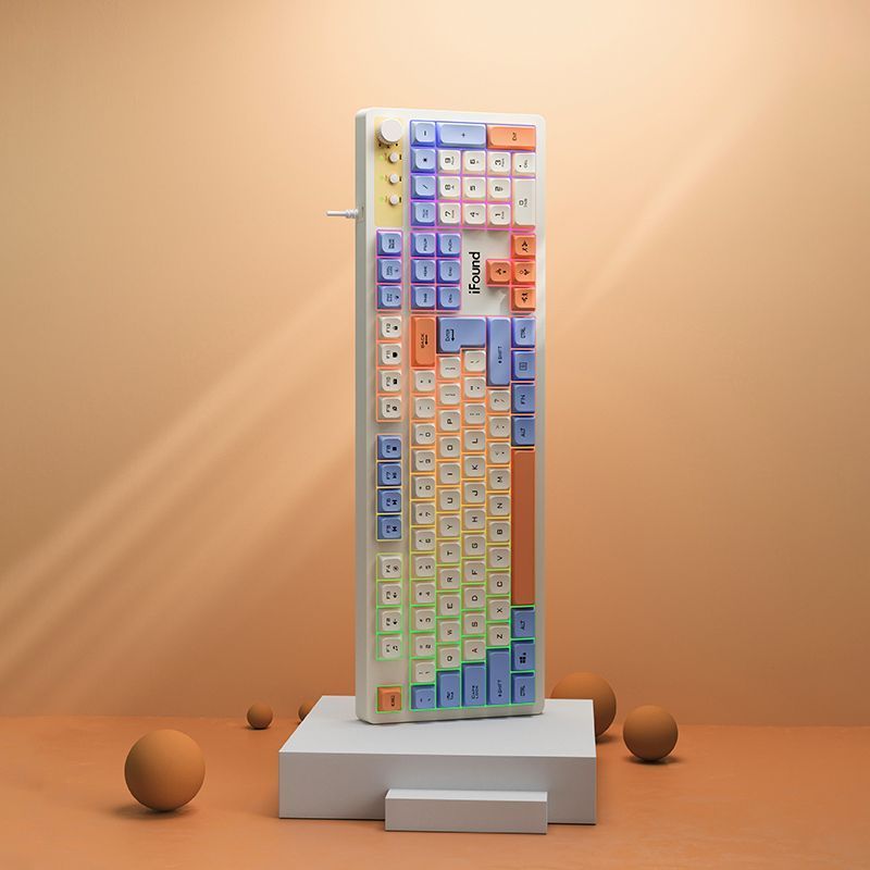 IFound Fangzheng Technology คีย์บอร์ดแบบมีสาย Light Tone Mechanical Feel คอมพิวเตอร์เกมสํานักงาน Uni