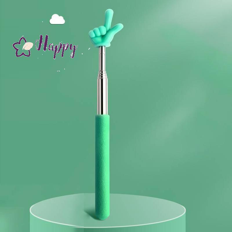 <Happybay> Retractable Teacher Pointer การออกแบบนิ้ว StainlessSteel Telescopic School Teaching Point