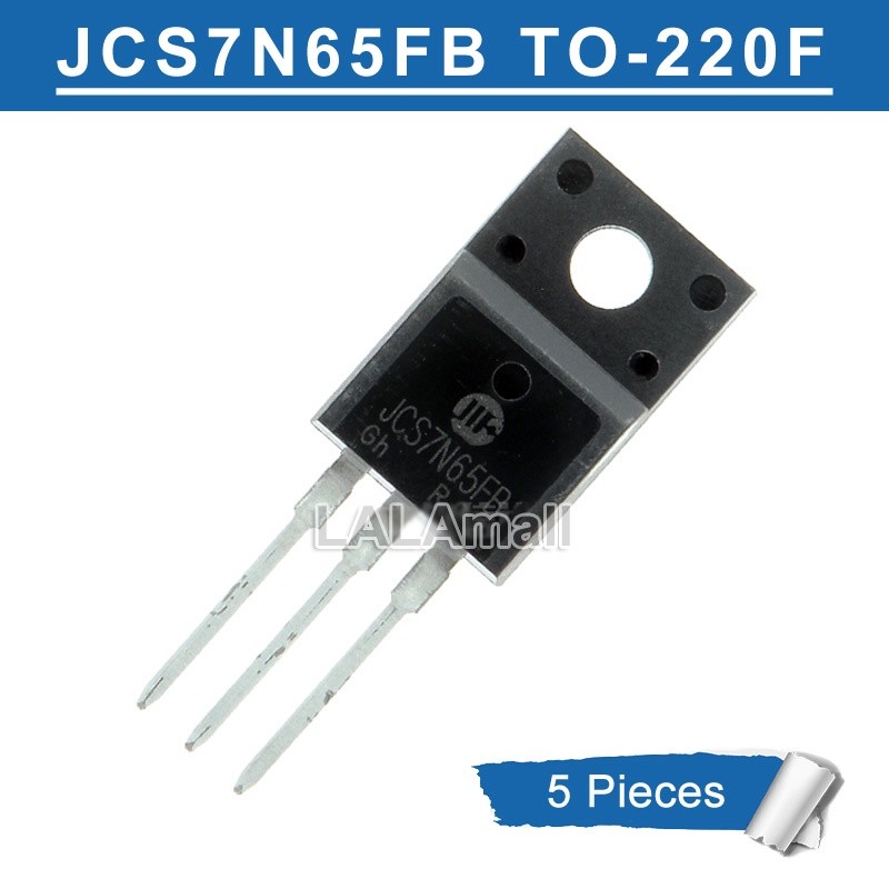 JCS7N65FB JCS7N65 5 ชิ้น TO-220F 7N65 TO220F 7A/650V MOSFET ทรานซิสเตอร์ Mlz3
