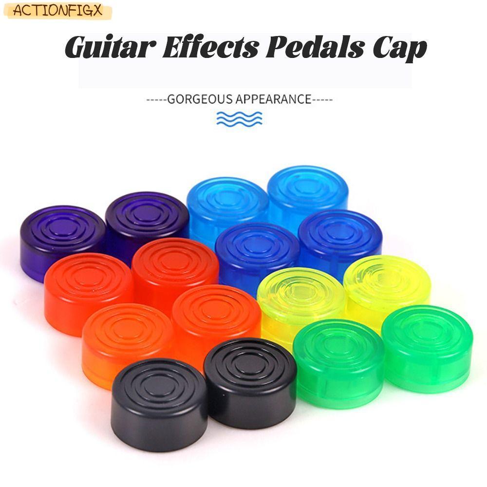 ACTIONFIGX Footswitch Topper Cover,หลายสีABSกีตาร์เหยียบหมวก,คุณภาพสูงกีตาร์ชิ้นส่วนเอฟเฟกต์กีตาร์เหยียบปุ่มหมวกกีตาร์