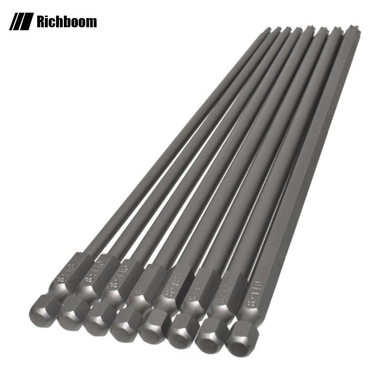 Rich ไขควง Bits ชุด 7 9 นิ้ว 200 มม. Torx ไขควง Bits Star สกรูเจาะ Bit Magnetic Torx Head Power Bits