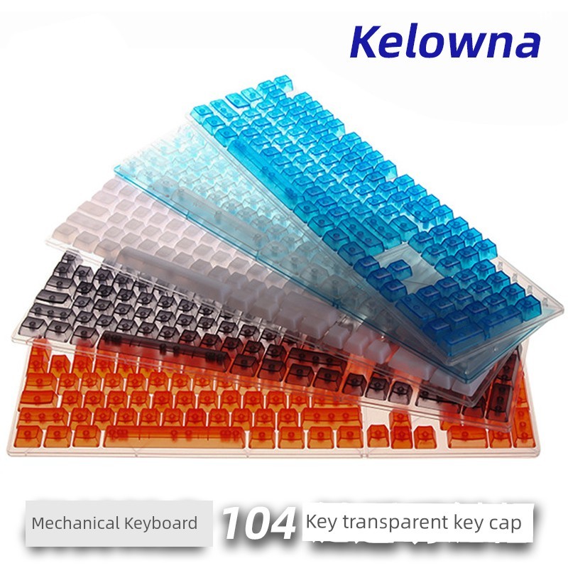 keycap ใส keycap โปร่งใสโปร่งใส Keycap ABS104 Keycap GH60 61 64 87 104 คีย์บอร์ด Keycap OEM ความสูงไ
