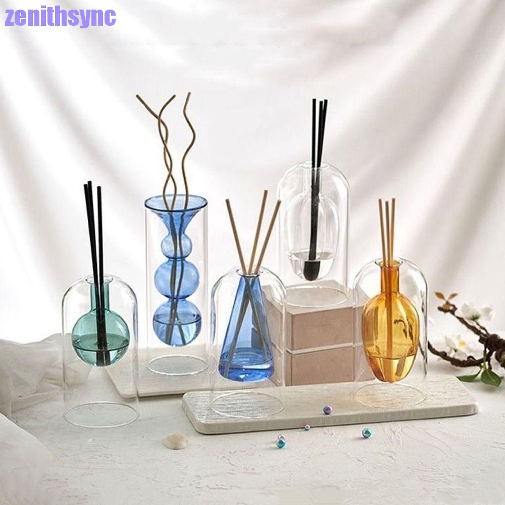 ZENITHSYNC ขวดกระจายกลิ่นหอม, Creative Minimalism แก้วน้ํามันหอมระเหย Diffuser, Simple 130/200ML ประณีตรีฟิลน้ํามันหอมระเหยขวดระเหยตกแต่งบ้าน