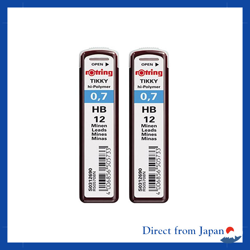Rotring 0.7mm HB Mechanical Pencil Refill - 2 Pack S0312690