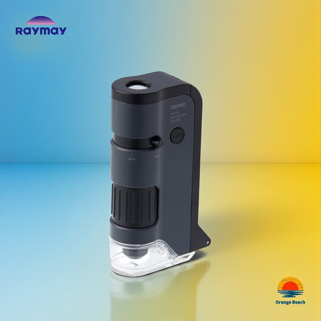 Raymay Fujii กล้องจุลทรรศน์พกพา DX/RXT1144/ซูม 100-250x/LED ส่องผ่าน+ตกกระทบ/จากญี่ปุ่น