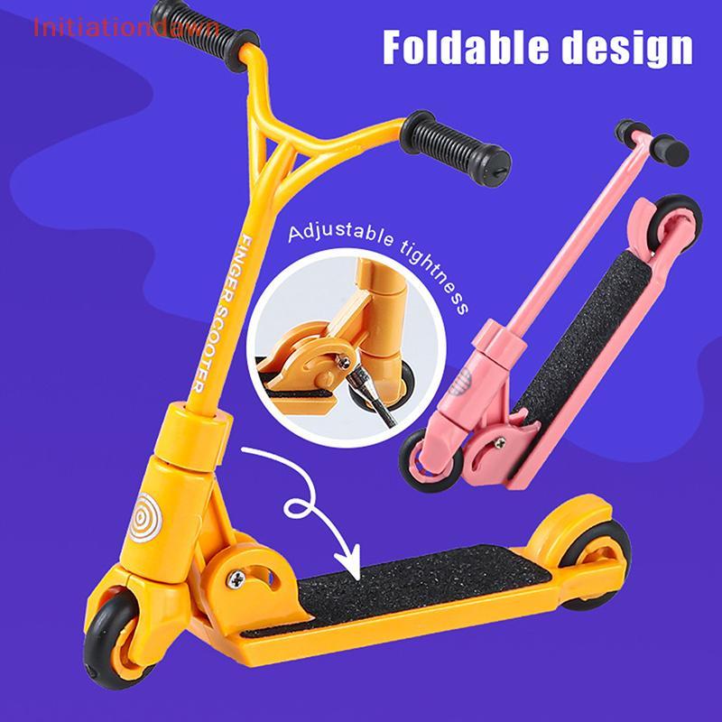 [Initiationdawn] Kids Ki Scooter Finger BMX สกู๊ตเตอร์นิ้ว T-type แบบพับเก็บได้พร้อมเบรกของเล่นเพื่อการศึกษาสเก็ตบอร์ดนิ้วสนุกปลายนิ้ว Movemet