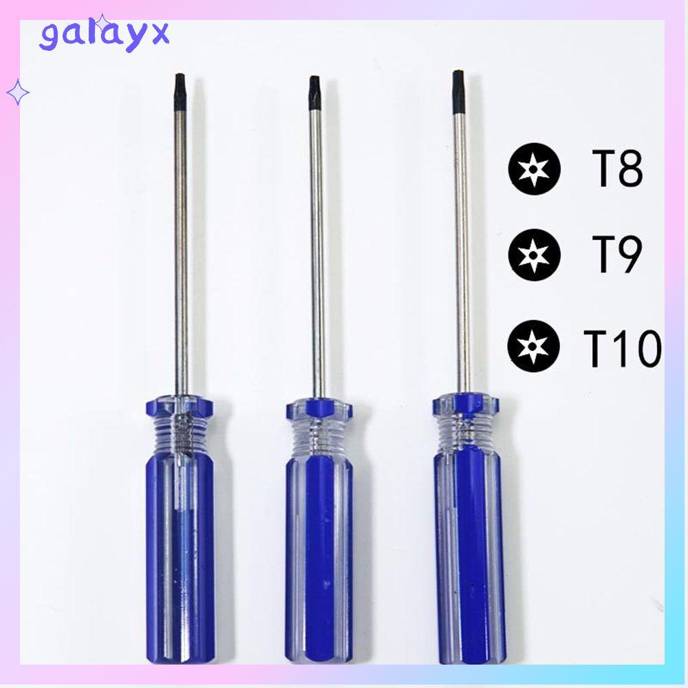 GALAYX T8/9/10 ไขควง, T8/9/10 เหล็กงัดแงะไขควง,ทนทานเงิน + Blue Central Hole Disassembly Torx Driver