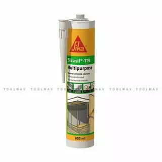 SIKASIL-119 Multipurpose ซิลิโคนยาแนวอเนกประสงค์ ชนิดไม่มีกรด มัลติเพอร์โพส สีใส / สีขาว 300ML