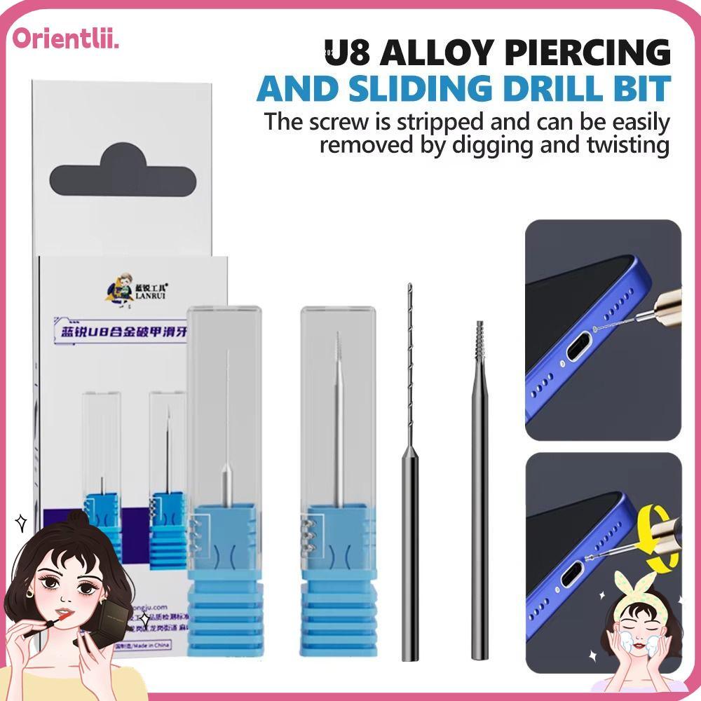 ORIENTTK U8 Alloy Drill Bit Set, Twisting Drill High Hardness Piercing Bit, Quick Remove Screw Remov