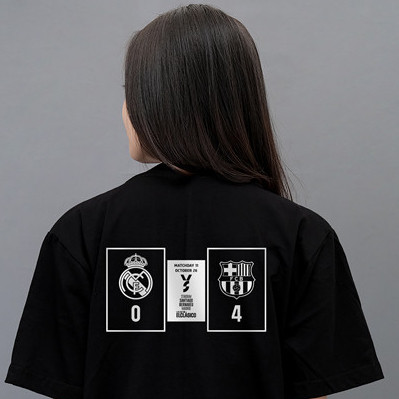 Baarca vs RM 0 4 El Classico V3 T-Shirt - Football T-Shirt - Cotton Combed 30s