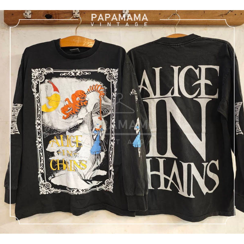 [ ล้านเสื้อ ] Alice In Chains Long sleeve bio washed เสื้อทัวร์ วงร๊อค เสื้อวินเทจ