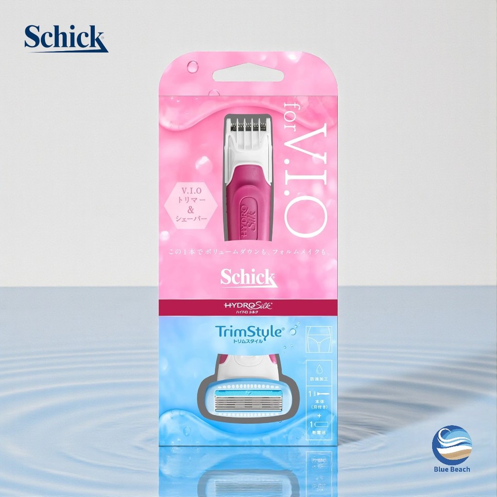 Schick Hydro Silk Trim Style/มีดโกนผู้หญิง/เครื่องกันขนบิกินี่/2-in-1/VIO/กันน้ำ/Japan – โปรปัง