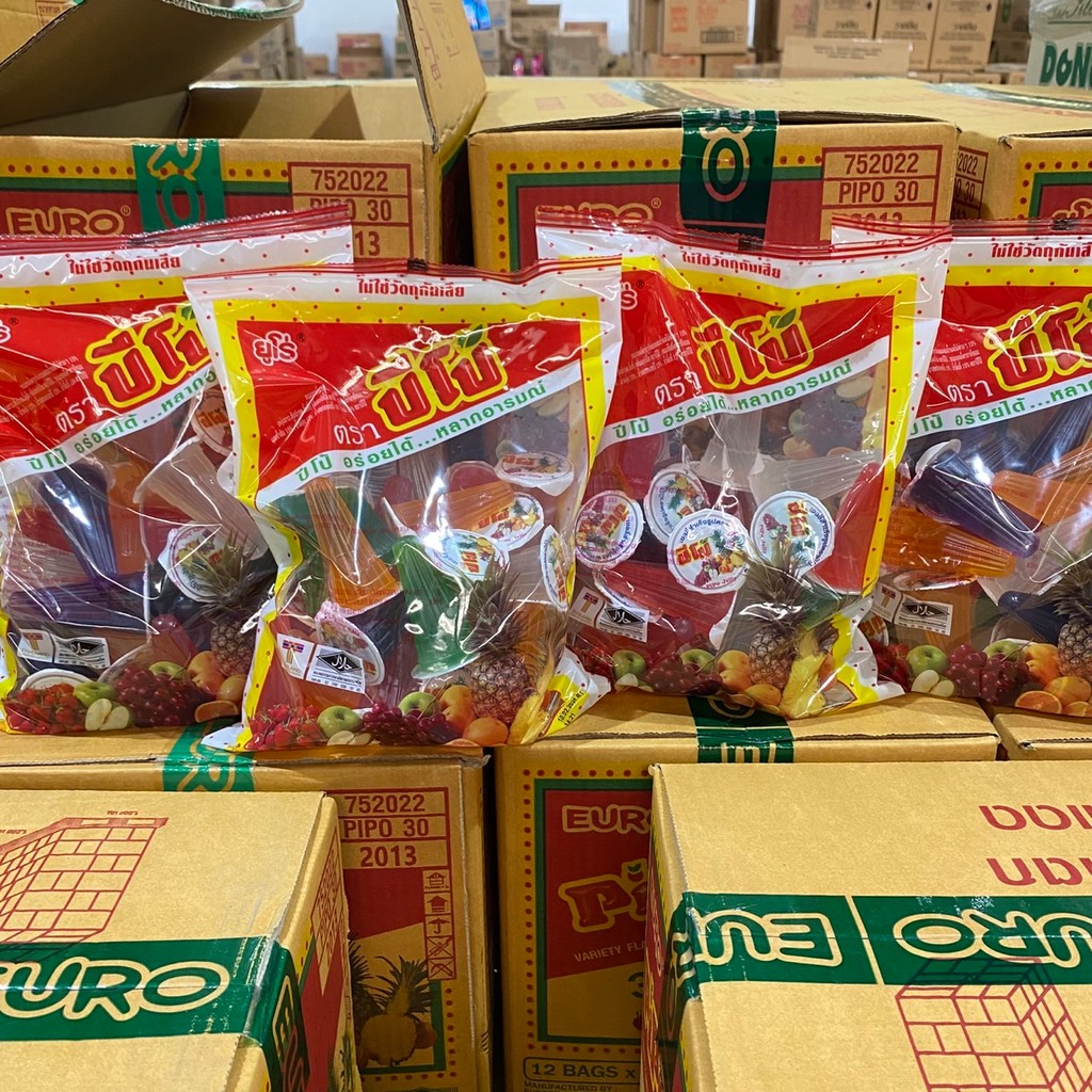 mone_stock  ปีโป้(Pipo) เยลลี่ รวมรสผลไม้แพ็คละ 705 g. x4 ถุง
