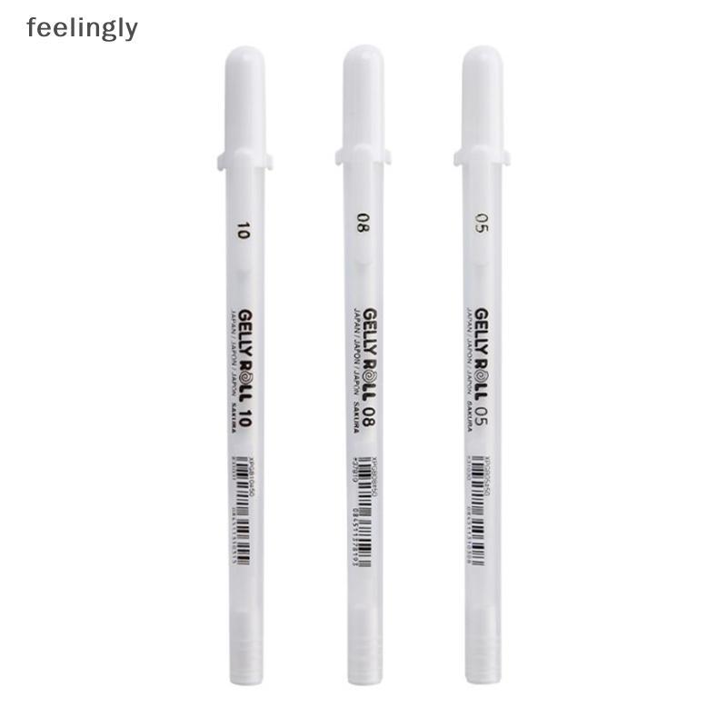 [S&H] ปากกาเจลซากุระ Gelly Roll สีขาว 0.5 มม. 0.8 มม. 1.0 มม. สูง Light Marke ปากกากระดาษแข็ง Art จิ