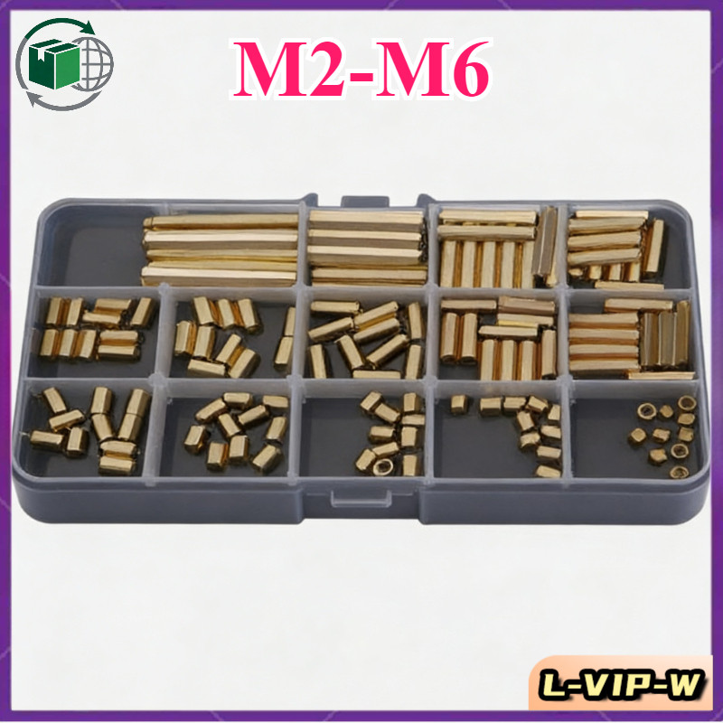 คอลัมน์แยกหกเหลี่ยม คอลัมน์ทองแดง คอลัมน์ผ่านคู่ DIY ชุด M2-M6L-VIP-W