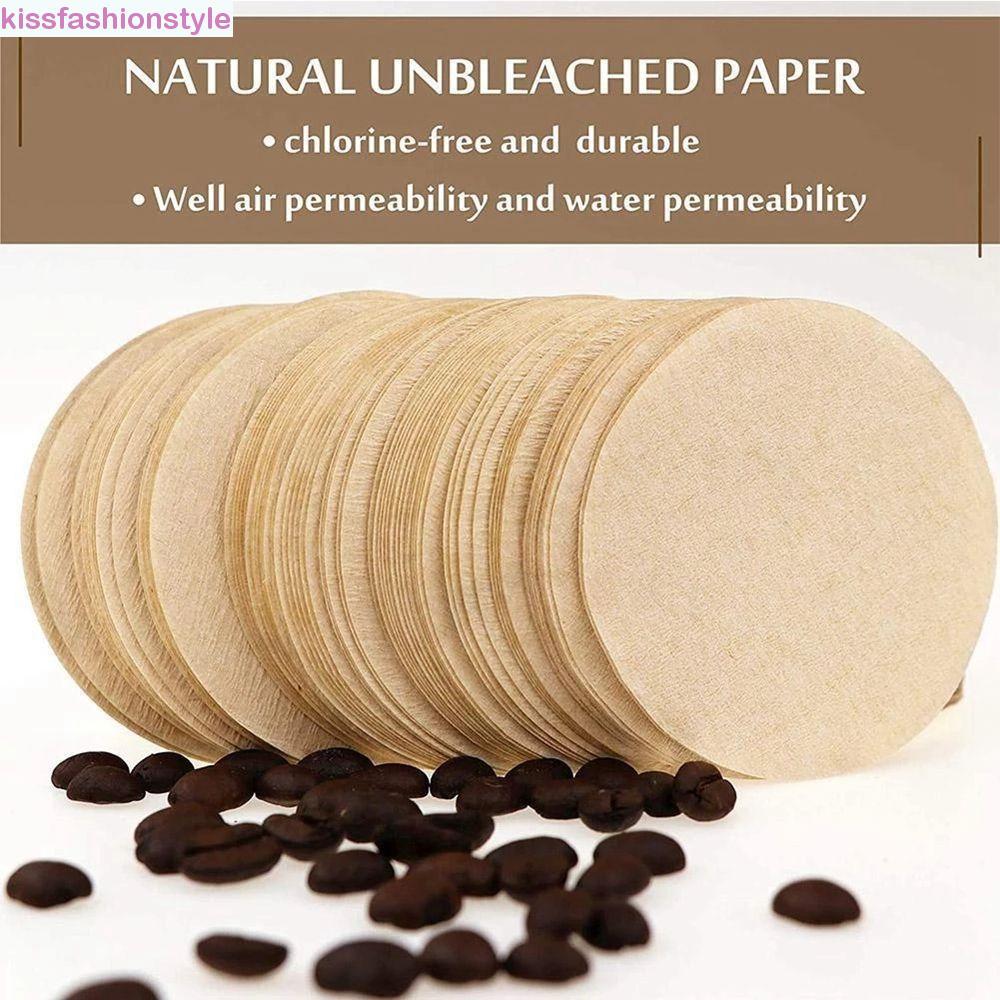 KISSFASHIONSTYLE Cafe กระดาษกรอง 100 ชิ้นเครื่องมือห้องครัว 56 มม./60 มม./68 มม. Dripper รอบเครื่องม