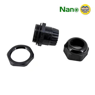 **นาโน ถุงละ 10 ชิ้น** NANO เคเบิ้ลแกลน Cable Glands PG7,PG9,PG11,PG13.5,PG16,PG19,PG21,PG25,PG29 กันน้ำ IP68