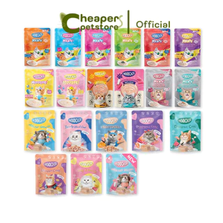 อาหารเปียกแมวมูชี่ [1 ซอง] Moochie โภชนาการครบถ้วน สำหรับลูกแมว แมวโต เพาซ์ 70 กรัม(g.)