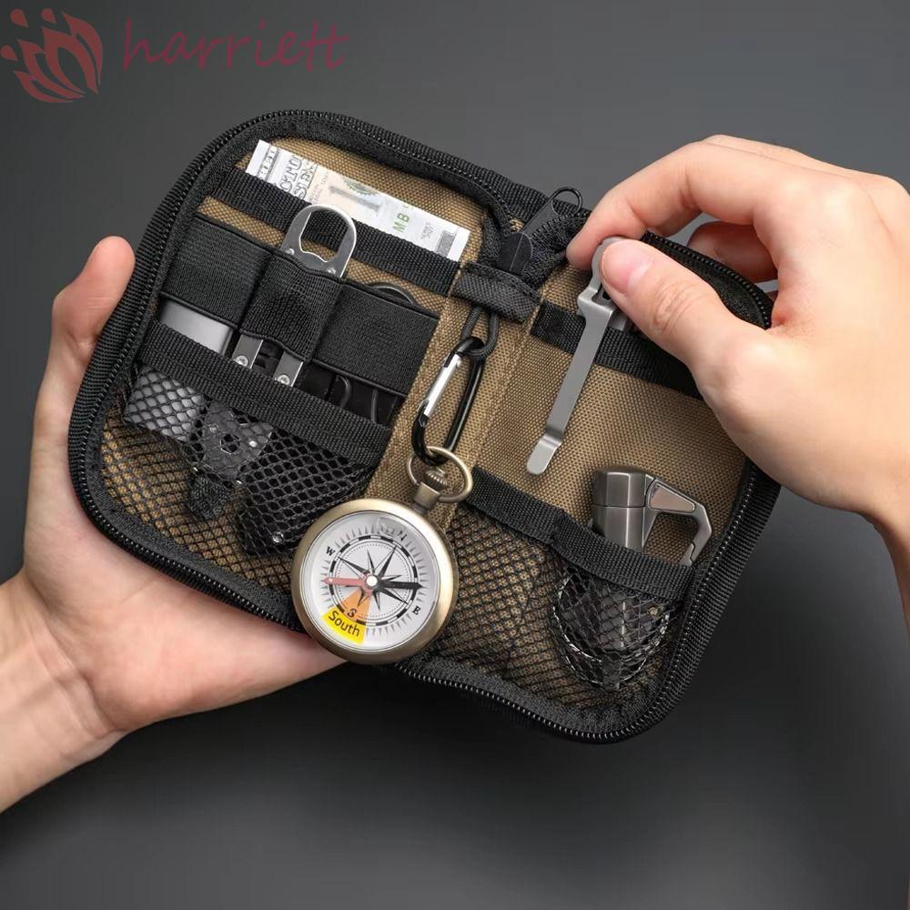 HARRIETT EDC Tool Storage Bag,กระเป๋าสตางค์บัตรเครดิต7กระเป๋าEDCกระเป๋ากระเป๋า,เครื่องมือขนาดเล็กสีด