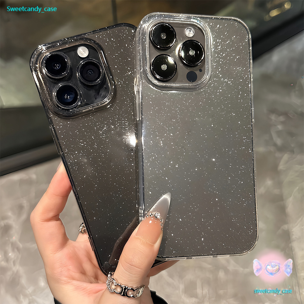 ส่งในพื้นที่ เคสโทรศัพท์11 กลิตเตอร์แวววาว เคสใสนิ่มสำหรับไอโฟน For IPhone13 14 11 12 16 15 Promax 6/7/8 Plus X XR XSMAX