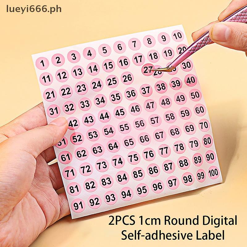 [Lueyi] ป้าย Stier Number 1-100 สําหรับจอแสดงผลเคล็ดลับสียาทาเล็บ - 60-100 Stiers