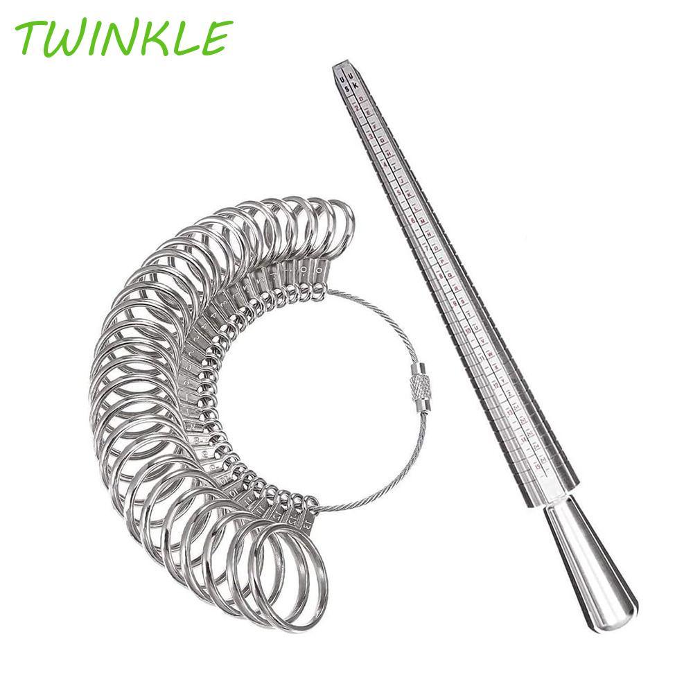 ชุดเครื่องมือวัดขนาดแหวน TWINKLE1 จากอะลูมิเนียม สำหรับใช้วัดขนาดแหวนผู้ชายและผู้หญิง