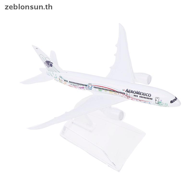 # zeblonsun # 16cm 1/400 Scale Alloy Metal Mexican Air AEROMEXICO B787 Airlines Airplane Model Boein