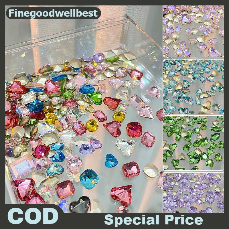 FBTH 20 ชิ้นขนาดที่แตกต่างกันรูปร่างเล็บ Rhinestones 3D แก้วคริสตัลเพชรรักบิดเบี้ยวหัวใจ Super Shiny Charms อัญมณีหิน D ร้อน