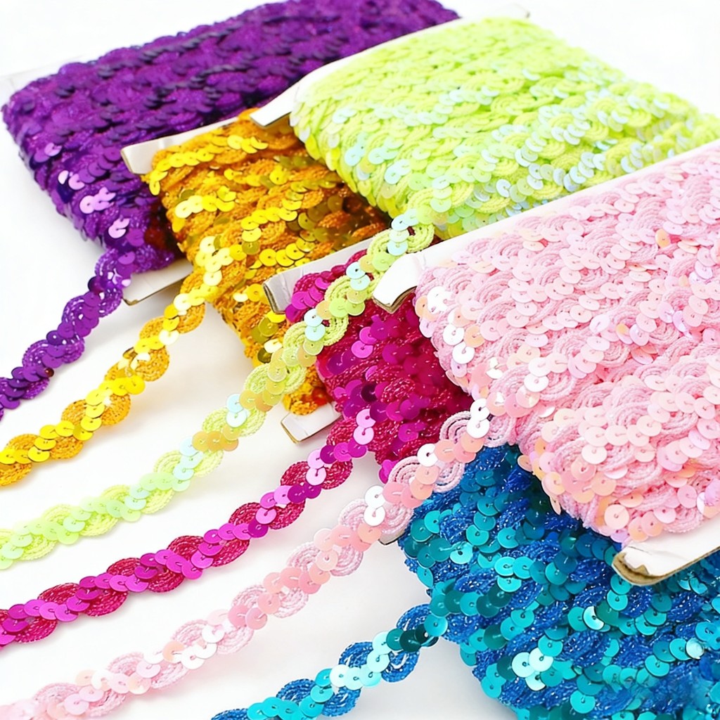 2Yards 15 มม.ริบบิ้นลูกไม้เลื่อมประกายไฟสําหรับงานฝีมือ DIY