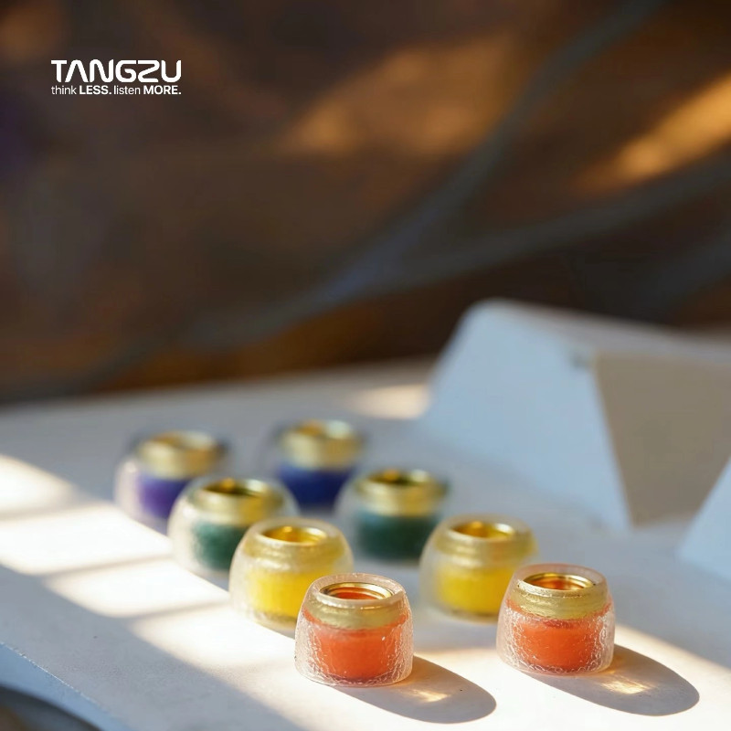 TANGZU TangSancai Noble ซิลิโคนเหลว Hybrid Eartips Brass Edition 4 คู่/ชุดสําหรับ Waner 2 SG IMEs