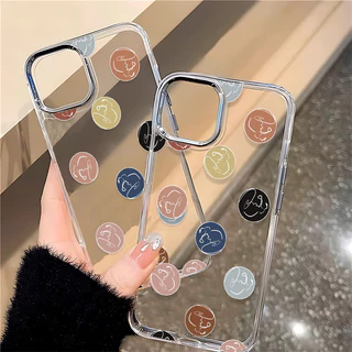 แมวน่ารัก ลวดลาย เคสไอโฟน17 For iPhone 11 13 12 14 15 16 Pro Max X XS Max 7 8 Plus เคส รูปแบบโปร่งใส กันกระแทก TPU Case