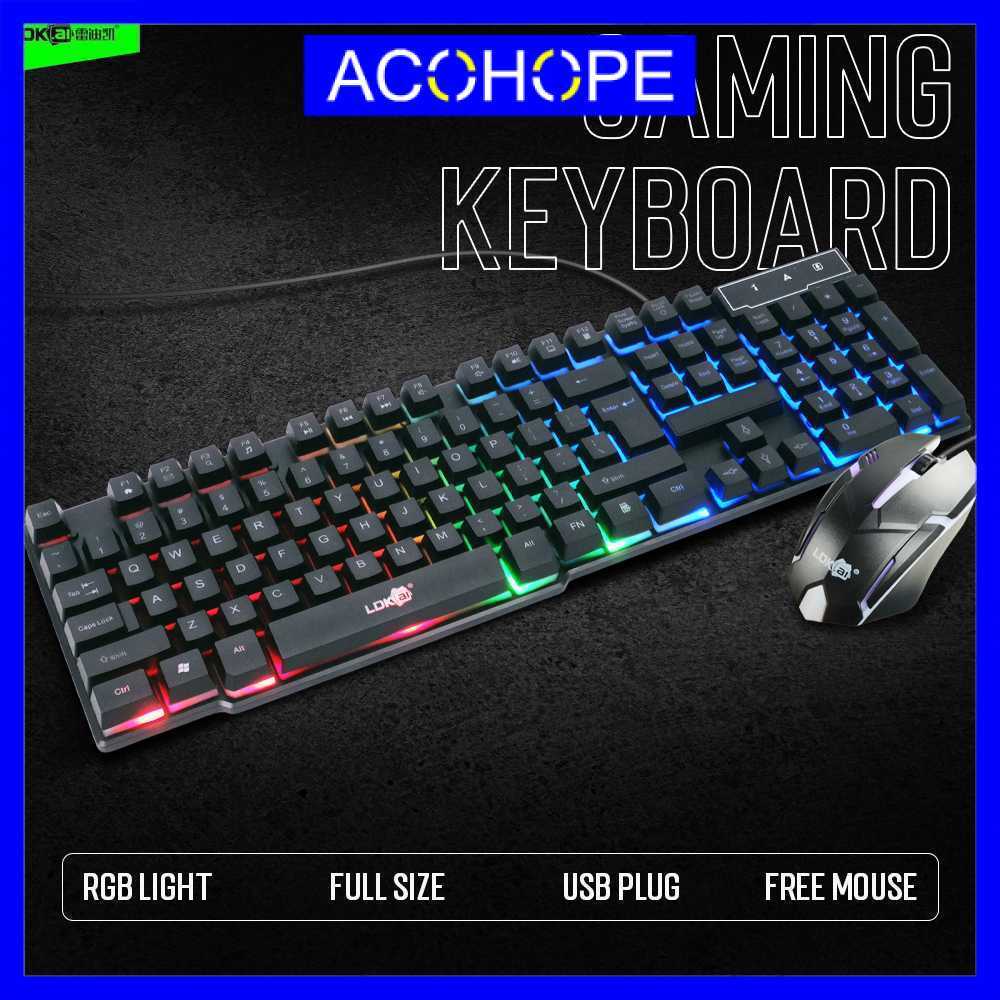 Afope Gaming Keyboard LED พร้อมเมาส์ - 832