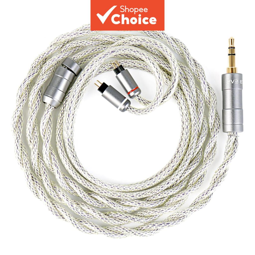 KBEAR HunYuan สายอัพเกรดหูฟังอินเอียร์ 2PIN MMCX QDC ความยาว 1.2 เมตร คุณภาพสูง รองรับขั้วต่อ 3.5mm/4.4mm สําหรับรุ่น KZ ZS10 PRO, Castor, ZS12 PRO X, ZAS, ZAR, CCA CRA, C10, C12 และ KBEAR Storm