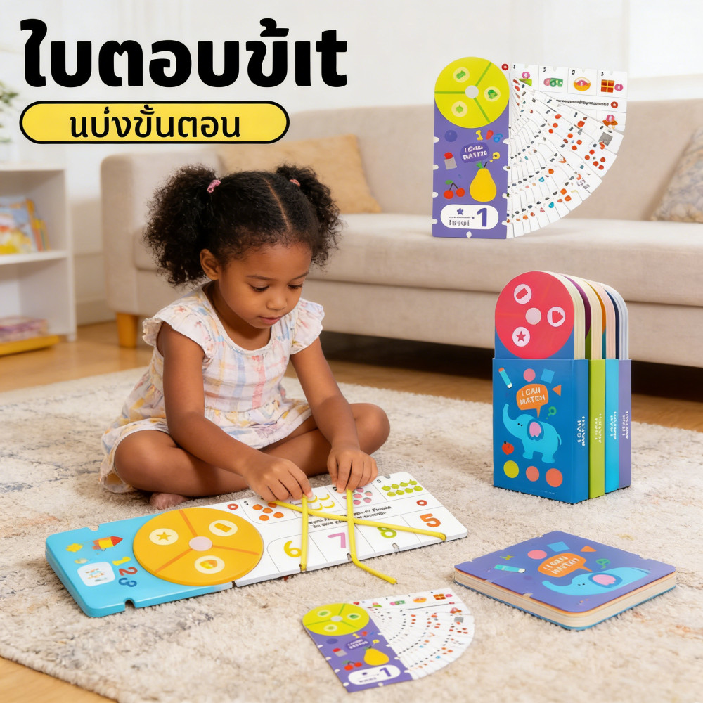 เล่นสมองตรรกะการ์ดเกมรูปร่างฝึกอบรมความคิดการเรียนรู้ของเด็ก