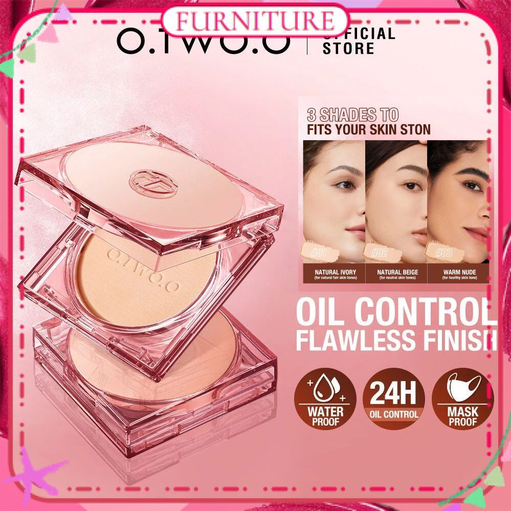 ♕ 1/2/3 ชิ้น O.two.o กระจกฝ้าล็อค แต่งหน้า แป้งฝุ่น คอนซีลเลอร์ รองพื้น เพิ่มความกระจ่างใส ชุ่มชื้น 